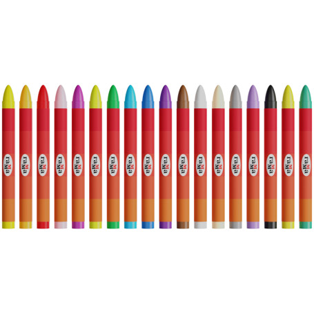 Wax crayons Gamma "Cartoons", 18 colors, round, cardboard. packaging, European weight