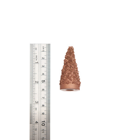 NS05-3316 Rough cone Ø25x50mm AH 3/8"-24 thead, 16 Grit
