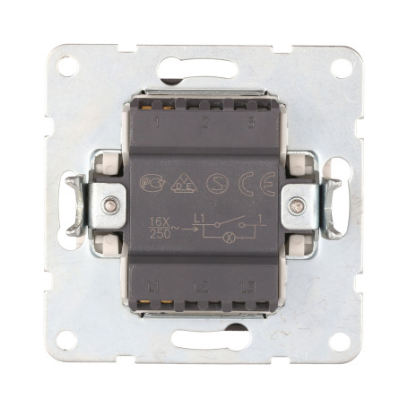 Switch 1-cl., with indicator (circuit 1L) 16 A, 250 B (beige) LK60