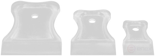 Шпатели, мягкий пластик, 40/60/80 мм, набор 3 шт., прозрачные