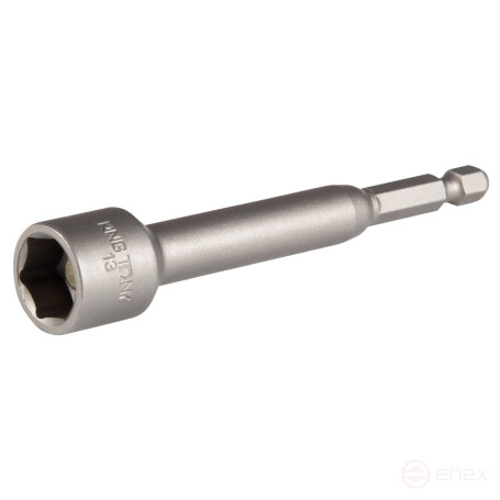 1/4" hex screwdriver head, 13 mm, L = 100 mm, magnetic KING TONY 7611013M