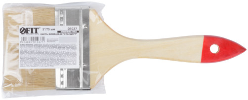 Flute brush "Standard", nature.light bristles, wooden handle 3" (75 mm)