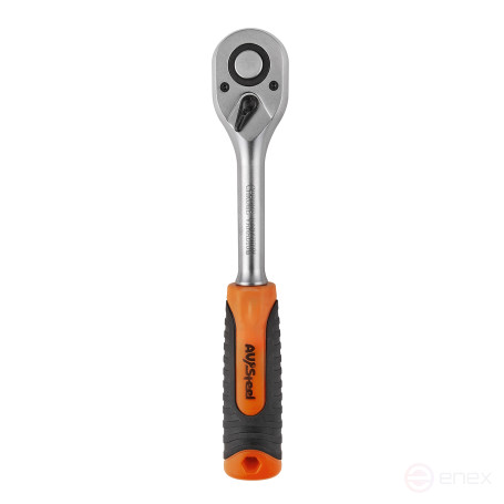 Трещотка 1/2 72-зубца 255мм с двухкомпонентной рукояткой AV Steel