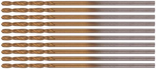 Сверла HSS по металлу, титановое покрытие 1,0 мм (10 шт.)