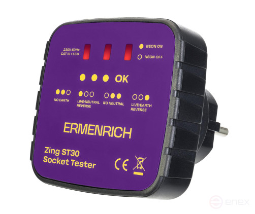 Тестер розеток Ermenrich Zing ST30