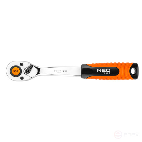 Ratchet wrench 1/2", 90 teeth