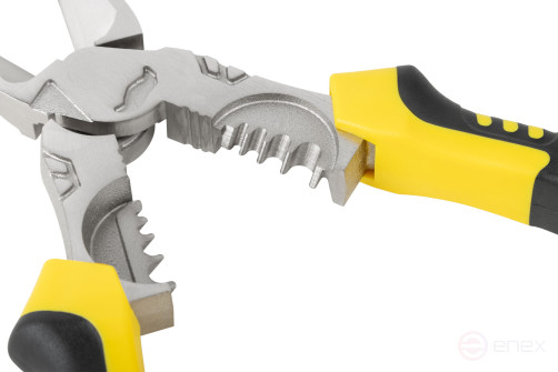 Multifunctional side cutters, eccentric hinge, rubberized handles, Profi 180 mm