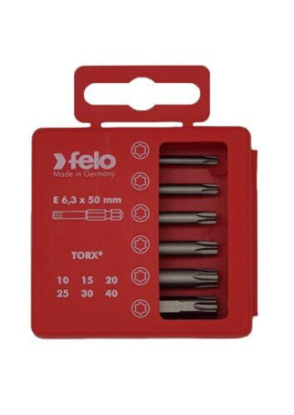 Felo Tx Industrial 50 mm bit set in a case, 6 pcs 03691516