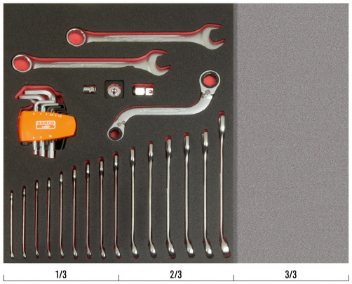 Fit&Go Wrench set in a bed, 30 pcs