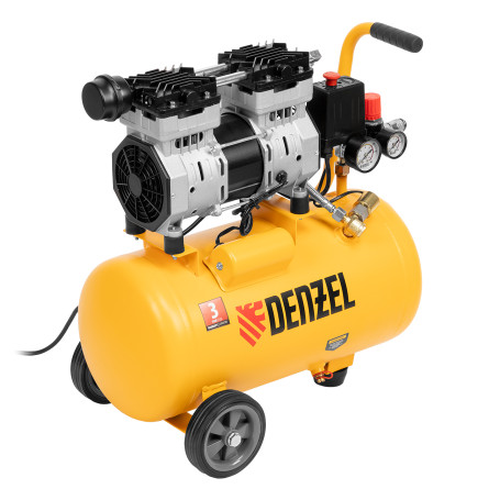 DLS950/24 oil-free low noise compressor 950 W, 165 l/min, receiver 24 L Denzel