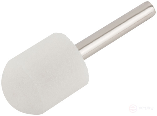 Abrasive ball (for metal), shank 6 mm, rounded cylinder 20x25 mm