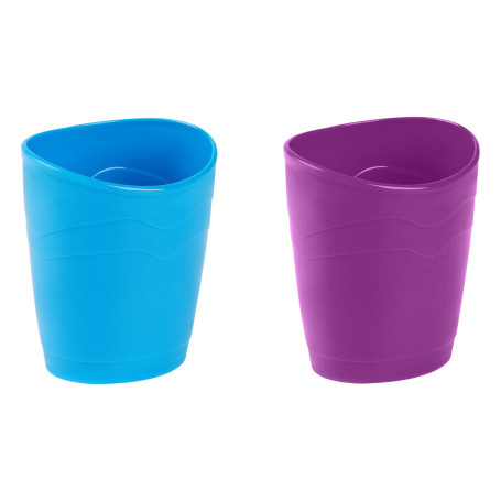 Подставка-стакан СТАММ "Эксперт", пластиковая, овальная, ассорти