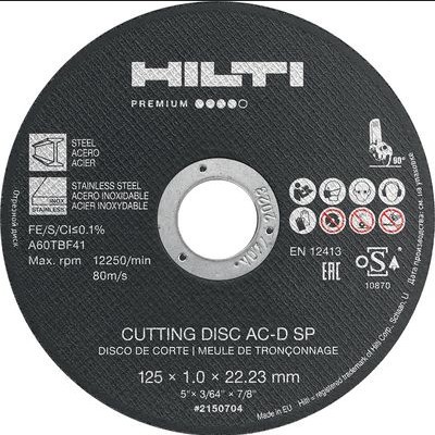Cutting disc AC-D 125x1.0 SP (1500 pcs)