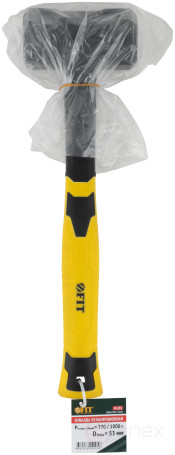 Inertia-free sledgehammer, fiberglass handle with rubberized coating 53 mm, 1 kg