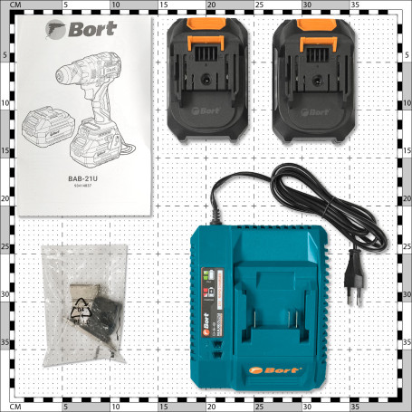 Cordless impact drill BORT BAB-21U (2x4A.h)