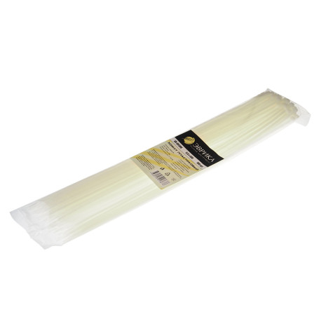 Хомут пластиковый ER-05500 белый 5.0x500мм универсальный (100шт) ЭВРИКА /1/150