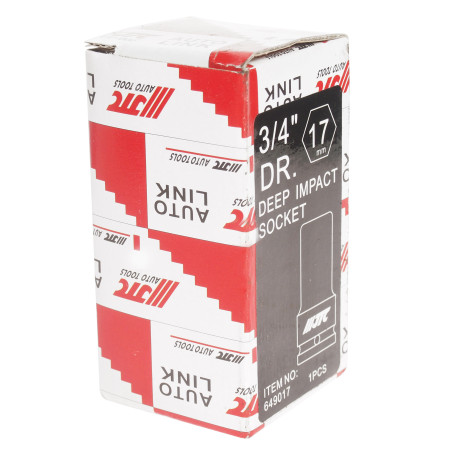 Головка торцевая глубокая ударная 6-гранная 3/4" х 17мм, длина 90мм JTC /1/30