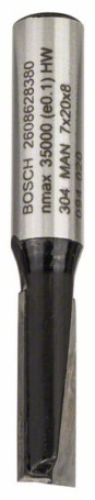 Groove milling cutter 8 mm, D1 7 mm, L 20 mm, G 51 mm