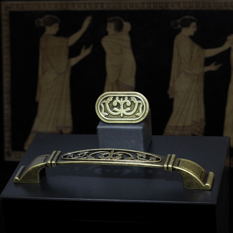 Pen meb. button met. ELIN old gold AKS