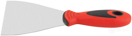 Spatula, stainless steelsteel, rubberized handle 100 mm