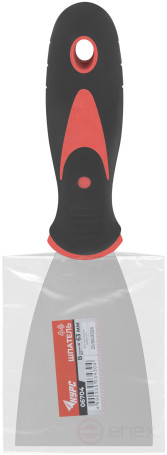 Spatula, stainless steelsteel, rubberized handle 2.5" (63 mm)