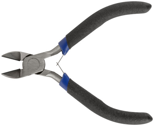 Mini side cutters, blue handles 110 mm