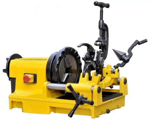 SQ50E threading machine (1/2"-2") with a set of knives