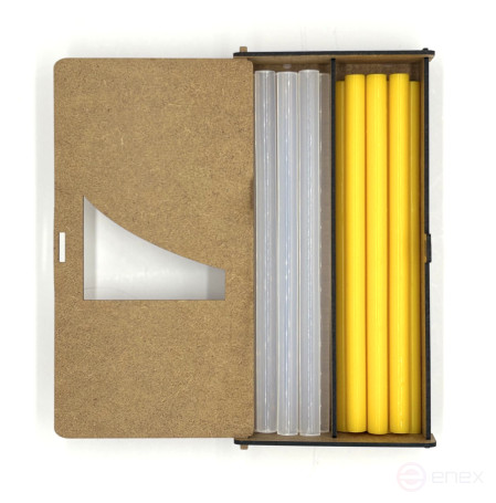 Glue rods ProfKley-8227 assorted (transparent - yellow), 11x200 mm, 14 pcs, 280 g