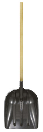 Лопата снеговая пластиковая с черенком 460x400 мм (В х Ш ковша), 1500 мм - длина с черенком