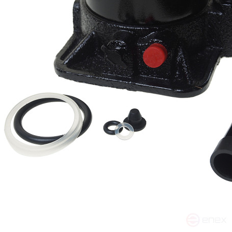 Домкрат гидравлический ER-80161 бутылочный с клапаном 16т, ремкомплект (выс. подъема230-435мм) ЭВРИКА /1/2