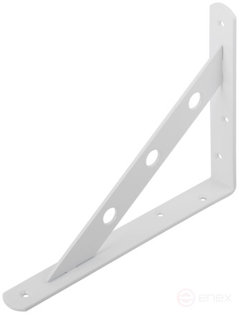 Уголок-кронштейн усиленный белый 200х150 мм