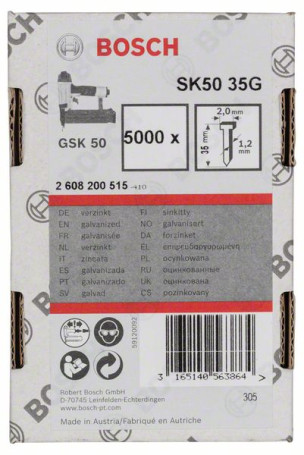 Штифт с потайной головкой SK50 35G 1,2 мм, 35 мм, оцинк.