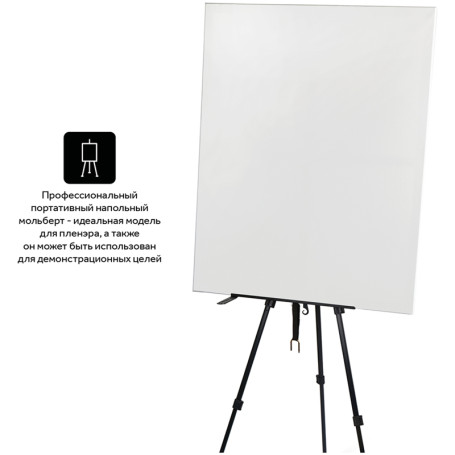 Portable aluminum easel with brush holder Gamma Studio 95*73*162cm, with a case