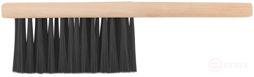 Щетка-сметка, искусств. щетина, деревянная ручка, 3-х рядная, 280 мм