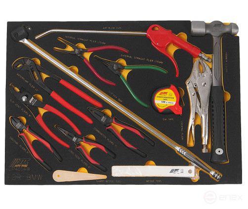 A 14-piece locksmith and assembly kit (BMW) in the JTC box