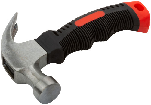 Nail hammer, shortened, fibroglass rubberized handle 25 mm, 225 gr.