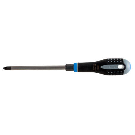 Screwdriver with ERGO handle for Pozidriv PZ 1x100 mm screws, hexagon rod