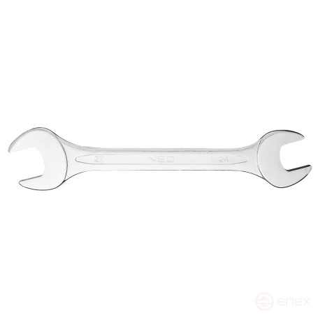 Ключ с открытым зевом, двухсторонний, 25 x 28 мм