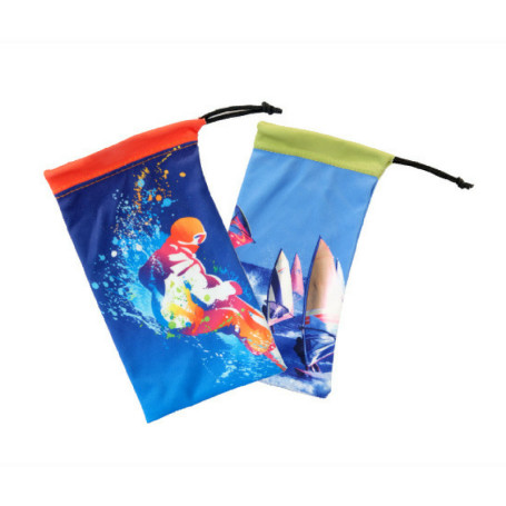 Universal soft napkin case 10x18.5 cm with color printing (for open glasses), 100 pcs.