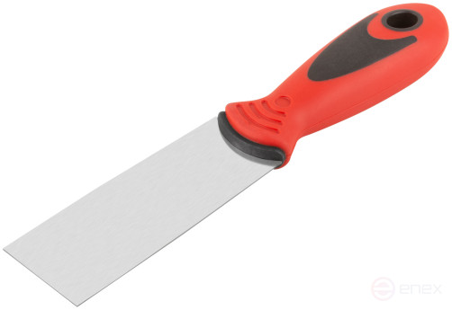Spatula, stainless steelsteel, rubberized handle 40 mm