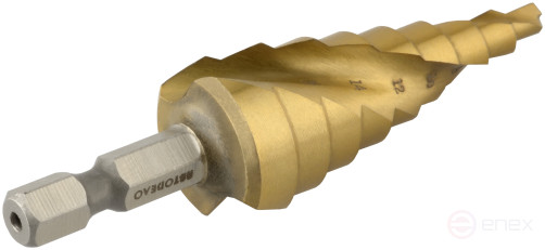 Сверло ступенчатое спиральное 4.0-20.0 мм (9 ступ., хвостовик HEX1/4") АвтоDело 45720