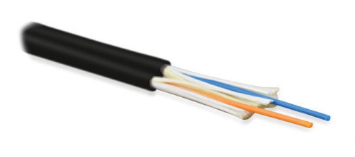 FO-D3-IN-50-2- LSZH-BK Fiber optic cable 50/125 (OM2) multimode, 2 fibers, duplex, zip-cord, dense buffer coating (tight buffer) 3.0 mm, for internal laying, LSZH, ng(A)-HF, -40°C – +70°C, black