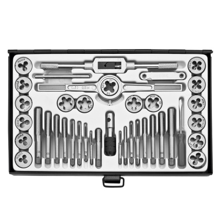 Набор метчиков и плашек ER-00401:метрический 40пр. ЭВРИКА /1