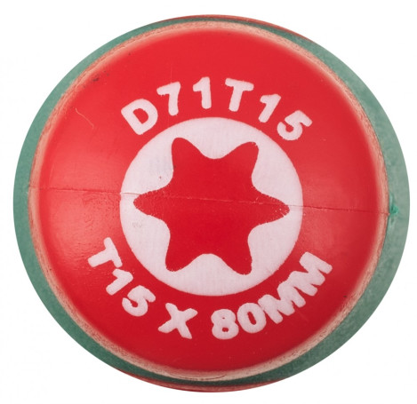 D71T15 TORX® ANTI-SLIP GRIP core screwdriver, T15x80