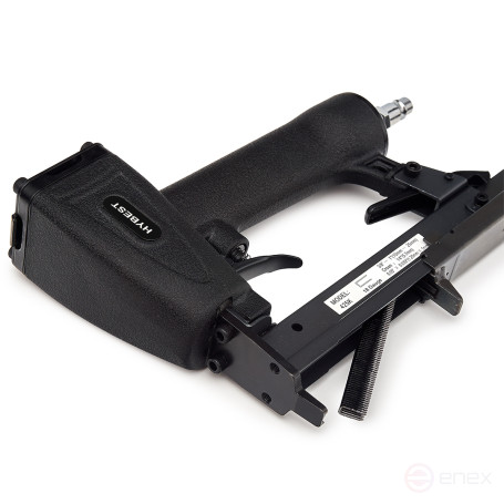 Пистолет скобозабивной для ротанга Hybest 425K (пневматический, скобы ротанг тип 400К 18Ga)