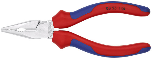 Comb pliers. ostrokon. with elongated sponges, cut: provol. cf. Ø 3 mm, solid. Ø 2 mm, cable Ø 8 mm, L-145 mm, chrome, 2-K handles