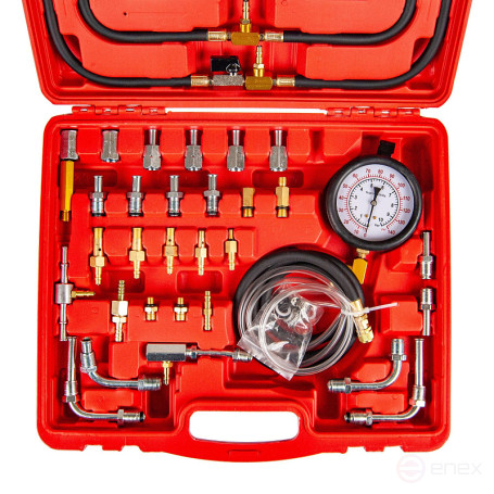 Набор для измерения давления в топливных системах ER-86323 (0-10 bar) 46пр. в кейсе ЭВРИКА /1/5