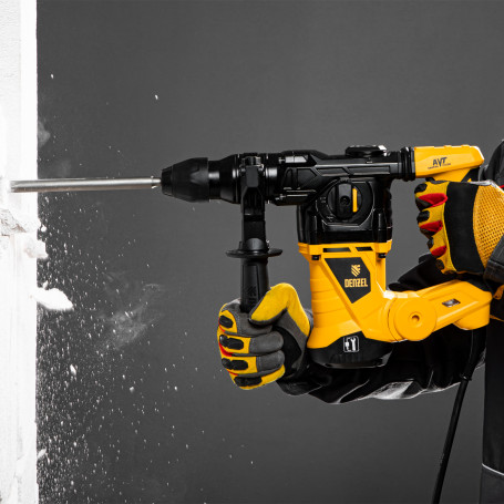 Electric rotary hammer RHV-1250-30, SDS-plus, 1250 W, 5 J, 3 plus 1 Denzel mode