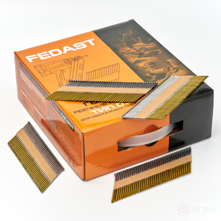Реечные гвозди по дереву тип D34 (2,8х50, RIBrt кольц.накат., 3000 шт/уп) FEDAST