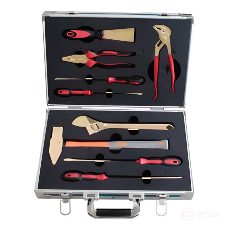 Explosion-proof tool kit (9 items) AlCu No. E-9, HORTZ